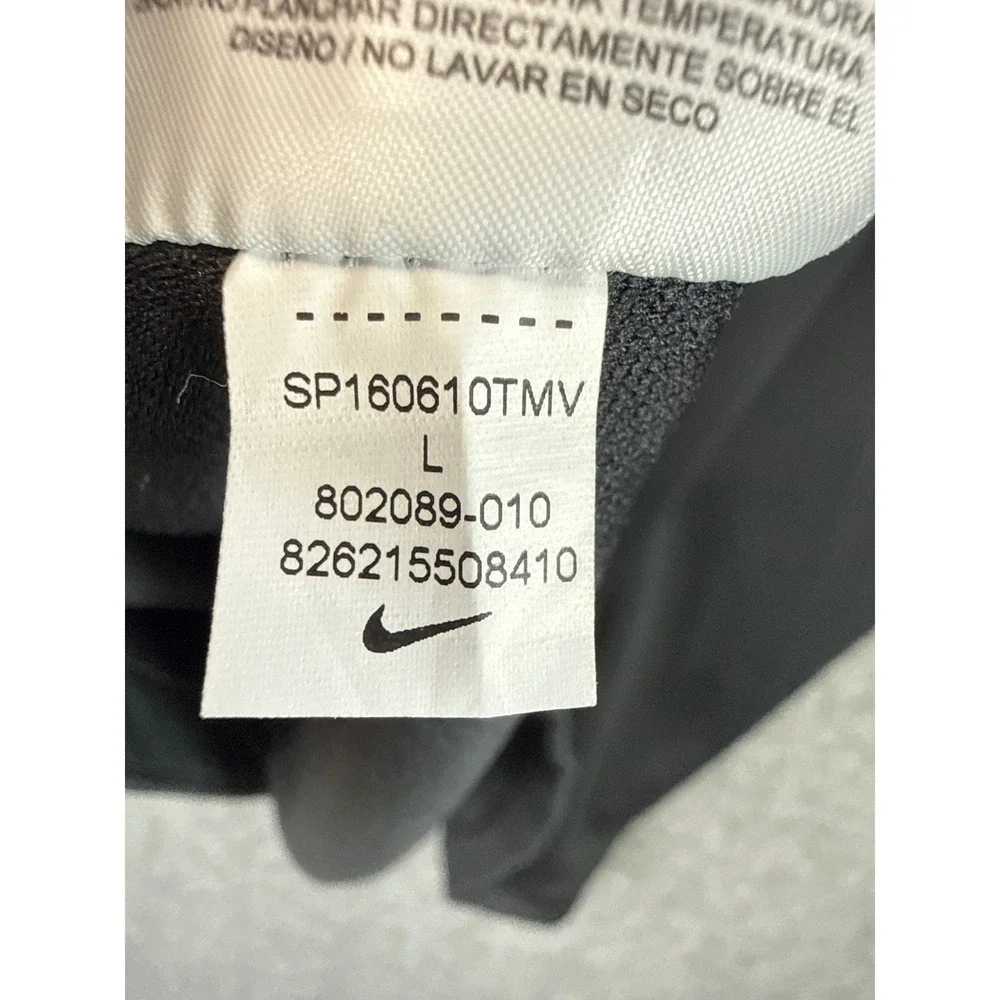 Nike Golf Dri-FIT 1/4 Zip Pullover Black Long Sleeve 802089-010 Mens‎ Size L EUC